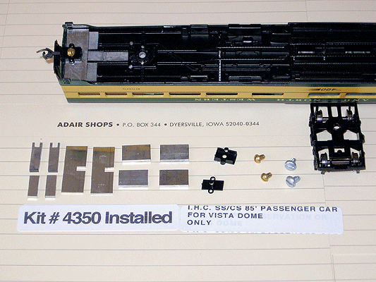 Weight Upgrade Kits for Walthers Cars -- 30' 4-Window Wood Caboose; Ready-to-Run