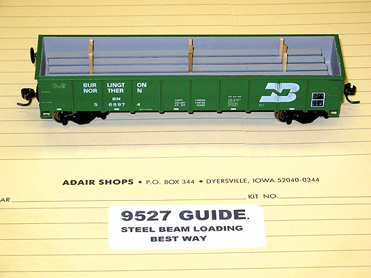 Heavy Structural Beam Load Kit for Mill Gondolas & Bulkhead Flats -- Beam Size: 37-1/2 x 2-1/2'