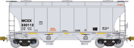TrinityRail 3281 Cu.Ft. 2-Bay Covered Hopper - Ready to Run -- MCEX #330112 (gray)