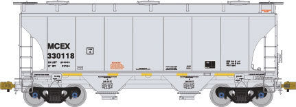 TrinityRail 3281 Cu.Ft. 2-Bay Covered Hopper - Ready to Run -- MCEX #330118 (gray)