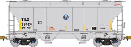 TrinityRail 3281 Cu.Ft. 2-Bay Covered Hopper - Ready to Run -- TXI TILX #33424 (gray)
