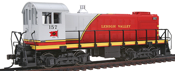 Alco S1 - Standard DC - Master(R) Silver -- Lehigh Valley #157 (red, gray, yellow)