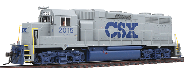 EMD GP38 - Standard DC - Master(R) Silver -- CSX "G" #2015 (gray, blue) Low Nose