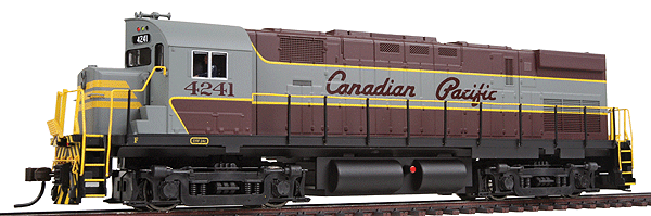 Alco C424 Phase III - Standard DC - Master(R) Silver -- Canadian Pacific "As Delivered" #4241 (maroon, gray)