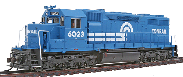 EMD SD35 Low Nose - Standard DC - Master(R) Silver -- Conrail #6023 (blue, white)