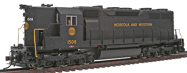 EMD SD35 High Nose w/Sound & DCC - Master(R) Gold -- Norfolk & Western #1508 (black, yellow)