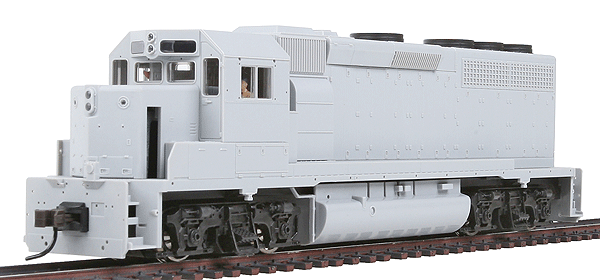 EMD GP40-2 Phase I - Standard DC - Master(R) Silver -- Undecorated with Nose Graylight