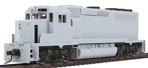 EMD GP40-2 Phase I - Standard DC - Master(R) Silver -- Undecorated with Standard Nose Headlight