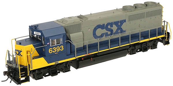 EMD GP40-2 Phase I - Standard DC - Master(R) Silver -- CSX #6393, Without Dynamic Brakes
