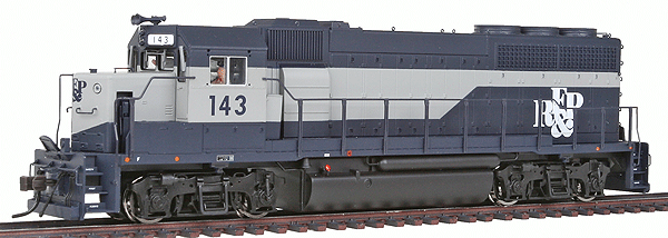 EMD GP40-2 Phase I - Standard DC - Master(R) Silver -- Richmond, Fredericksburg & Potomac #143, Without Dynamic Brakes