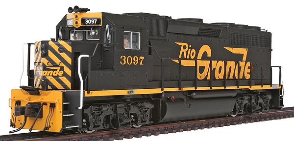 EMD GP40-2 Phase I - Standard DC - Master(R) Silver -- Denver & Rio Grande Western #3097