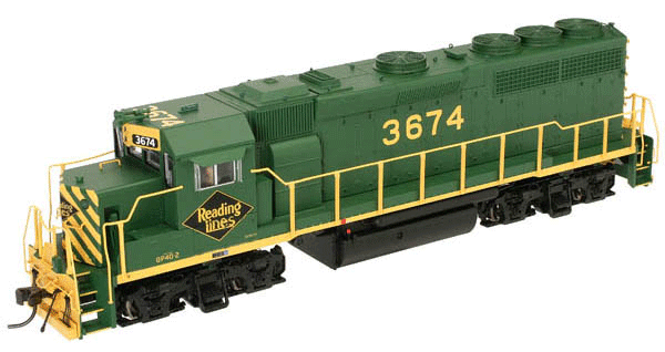 EMD GP40-2 Phase I w/Sound & DCC - Master(R) Gold -- Reading #3674