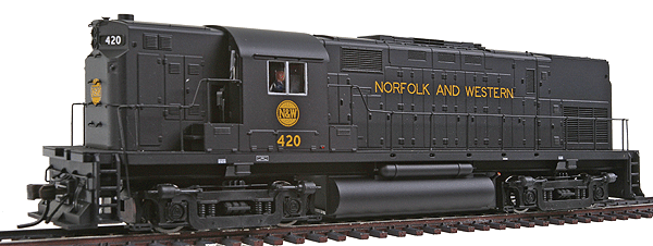 Alco C420 Phase 2A High Nose w/Dynamics - Standard DC - Master(R) Silver -- Norfolk & Western #420, High Nose, w/Dynamic Brakes