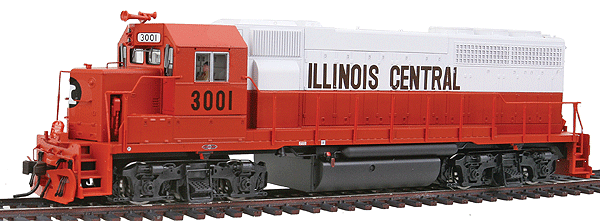 EMD GP40 - Standard DC - Master(R) Silver -- Illinois Central #3001