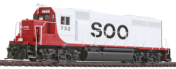 EMD GP40 - Standard DC - Master(R) Silver -- Soo Line #732
