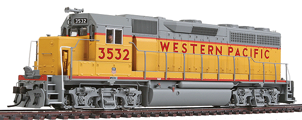 EMD GP40 - Standard DC - Master(R) Silver -- Western Pacific #3532