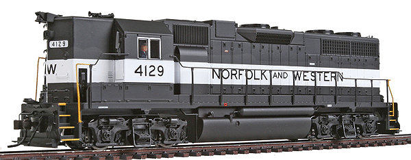 EMD GP38 High Nose - Standard DC - Master(R) Silver -- Norfolk & Western #4129