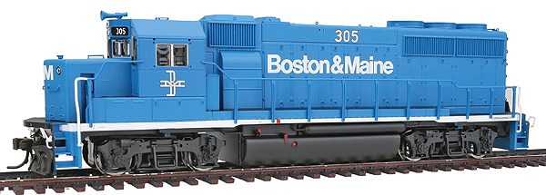EMD GP40-2 Phase II - Standard DC - Master(R) Silver -- Boston & Maine #305 (No Dynamic Brakes)
