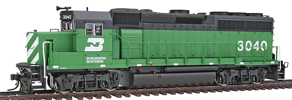 EMD GP40-2 Phase II - Standard DC - Master(R) Silver -- Burlington Northern #3040