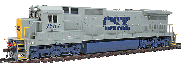 Master(TM) Series Gold Diesel GE Dash 8-40C w/Sound & DCC -- CSX #7587 (YG, gray, blue, yellow Ends)