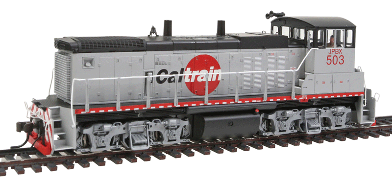 EMD MP15DC w/Sound & DCC - Master(R) Gold -- Caltrain (California Department of Transportation) #503 (silver, red, black)