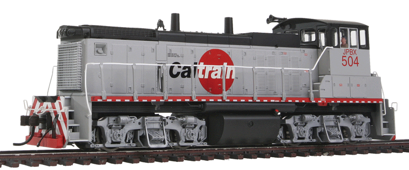 EMD MP15DC w/Sound & DCC - Master(R) Gold -- Caltrain (California Department of Transportation) #504 (silver, red, black)