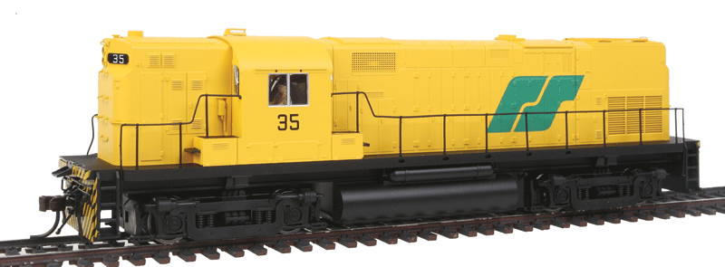 Alco C420 Phase I High Nose No Dynamics -Standard DC - Master(R) Silver -- Roberval & Saguenay #35 (yellow, green, black)