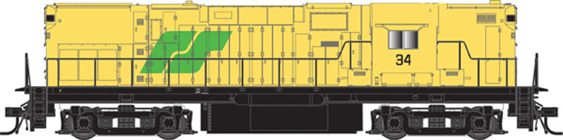 Alco C420 Phase I High Nose No Dynamics w/Sound & DCC - Master(R) Gold -- Roberval & Saguenay #34 (yellow, green, black)