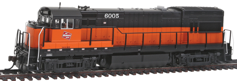 GE U30B Phase II Low Nose, AAR Trucks w/Sound & DCC - Master(R) Gold -- Milwaukee Road #6005 (orange, black)
