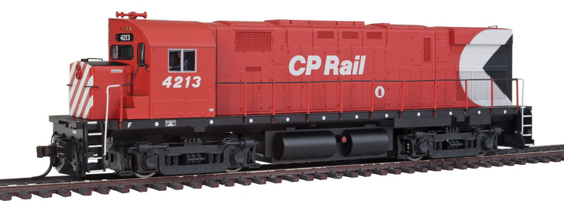 Alco C424 Phase 3 w/Late CP-Style Rear Hood - ESU LokSound & DCC -- Canadian Pacific #4213 (red, white, black, Multimark Logo, 8" Stripes)