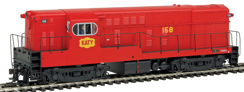 FM H16-44 Late Body - Standard DC - Master(R) Silver -- Missouri-Kansas-Texas #158 (Late Repaint, red, yellow Katy Logo)