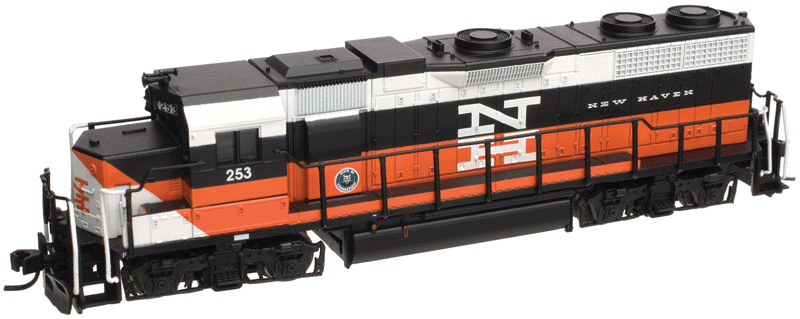 EMD GP38 Low Nose Early Version - Standard DC - Master(R) Silver -- Connecticut Dept. of Transportation #253 (black, red, white, Large NH)