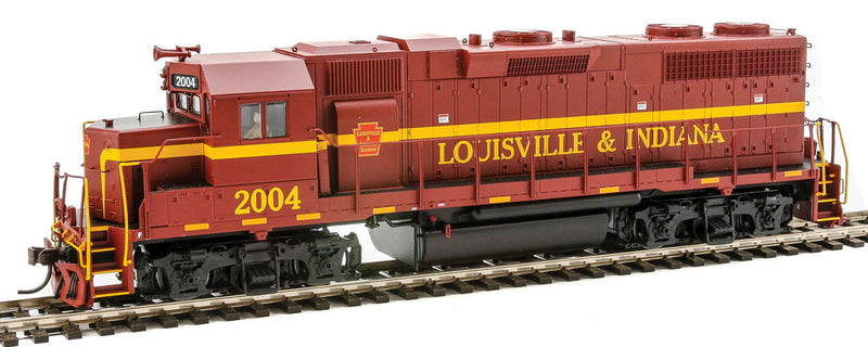 EMD GP38 Low Nose Early Version w/Sound & DCC - Master(R) Gold -- Louisville & Indiana #2004 (Tuscan, yellow, Keystone Logo)