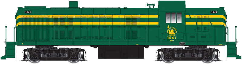 Alco RS3, Water-Cooled Exhaust w/Sound & DCC - Classic Gold -- Central Railroad of New Jersey #1547 (As-Delivered, green, yellow)