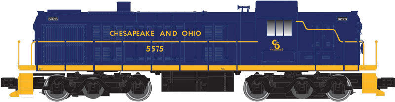 Alco RSD4/5, Water-Cooled Exhaust w/Sound & DCC - Classic Gold -- Chesapeake & Ohio #5575 (Simplified Scheme; blue, yellow)