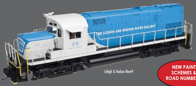 Alco C420 Phase 2B Low-Nose, Dynamic Brakes - Standard DC - Master Silver -- Lehigh & Hudson River #28 (blue, gray)