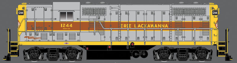 EMD GP7 No Dynamic Brakes w/Sound & DCC Master(R) Gold -- Erie Lackawanna #1244 (gray, maroon, yellow)
