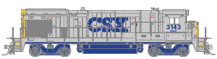 GE B23-7 Phase 1 Low-Nose w/Light, No Anticlimber - Standard DC - Master Sil -- CSX #3100 (yg, gray, blue, yellow, gray Roof)