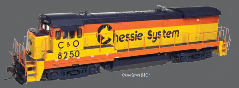 GE B30-7 Phase 1 Low-Nose w/Light, No Anticlimber w/Sound & DCC - Master Gol -- Chessie C&O #8274 (yellow, blue, orange)