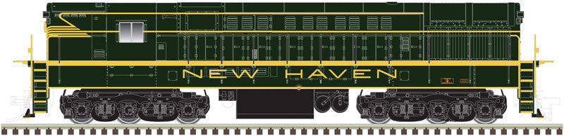 FM H24-66 Trainmaster w/LokSound & DCC - Master(R) Gold -- New Haven #2402 (green, yellow, black, New Havel Spelled Out)