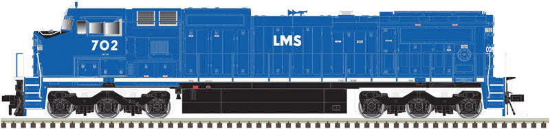 GE Dash 8-40CW (CR Style) - Standard DC - Master(R) Silver -- Lease Management Services LMS #702 (blue, white)