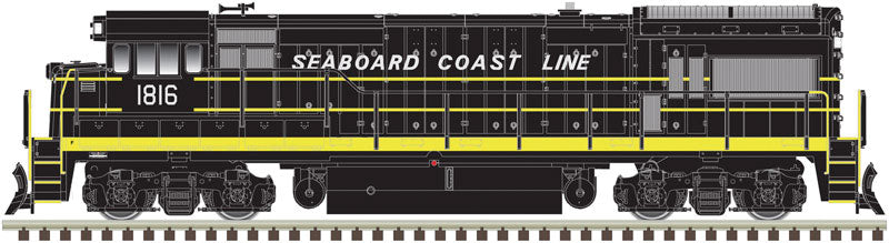 GE U36B w/Sound & DCC - Master(R) Gold -- Seaboard Coast Line #1799 (black, yellow)