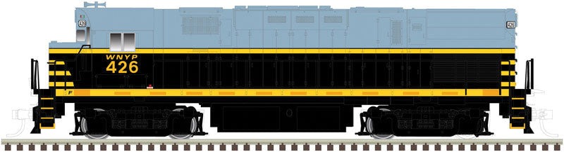 Alco C424 Phase 3 No Nose Headlight w/Sound & DCC - Master(R) -- Western New York & Pennsylvania #426 (Ex-BRC, gray, black, yellow)