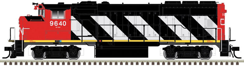 GMD GP40-2W w/LokSound & DCC - Master(R) -- Canadian National #9623 (black, red; White Stripes)
