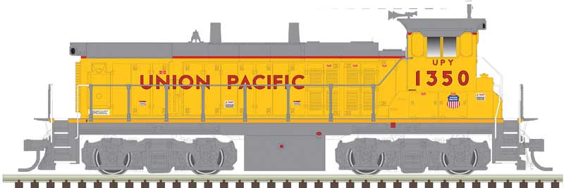 EMD MP15DC - LokSound and DCC - Master Gold(R) -- Union Pacific 1350 (Armour Yellow, gray, red)