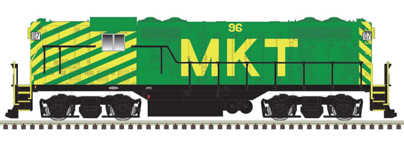 EMD GP7 No Dynamic Brakes - Standard DC - Master Silver -- Missouri-Kansas-Texas 96 (green, yellow)