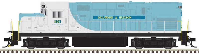 Alco C420 Phase 2B Low-Nose, Dynamic Brakes - ESU LokSound and DCC - Master -- Delaware & Hudson #401 (Restenciled Ex-L&HR; blue, white)
