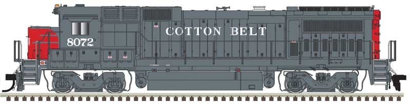 GE Dash 8-40B - LokSound and DCC - Master(R) Gold -- Cotton Belt SSW 8083 (gray, red)