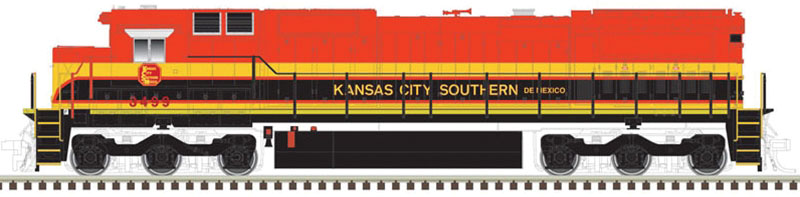 GE Dash 8-40C - LokSound and DCC - Master(R) Gold -- Kansas City Southern 3499 (Southern Belle, red, black, yellow)