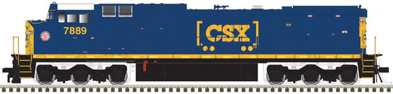 GE Dash 8-40CW CSX-Style Cab and Body - LokSound and DCC - Master(R) Gold -- CSX 7889 (blue, yellow, Boxcar Logo, ACL Heritage Decal)